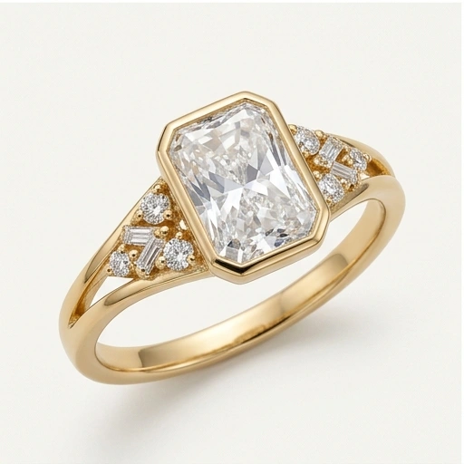 A custom engagement ring designed at Arthur's Jewelers